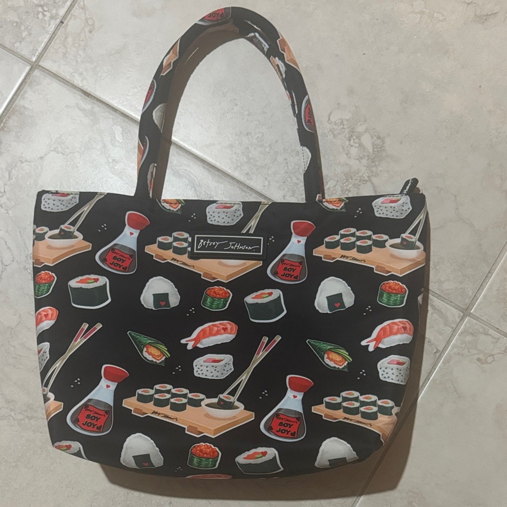 Betsey Johnson Black and Red Sushi Tote